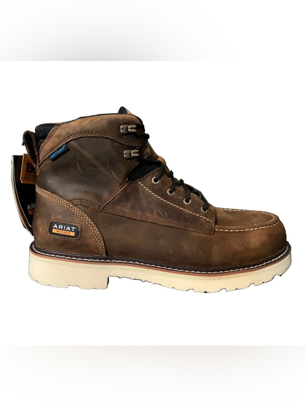 Ariat 14 Wide Rebar Lift 6" H2O Waterproof Work Boots Men's 14 EE Wide Brown